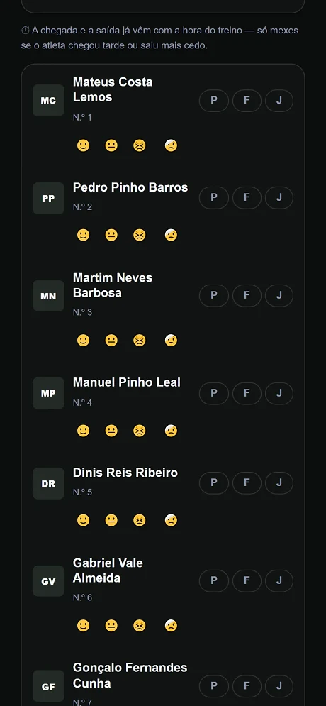 Convocatória no telemóvel